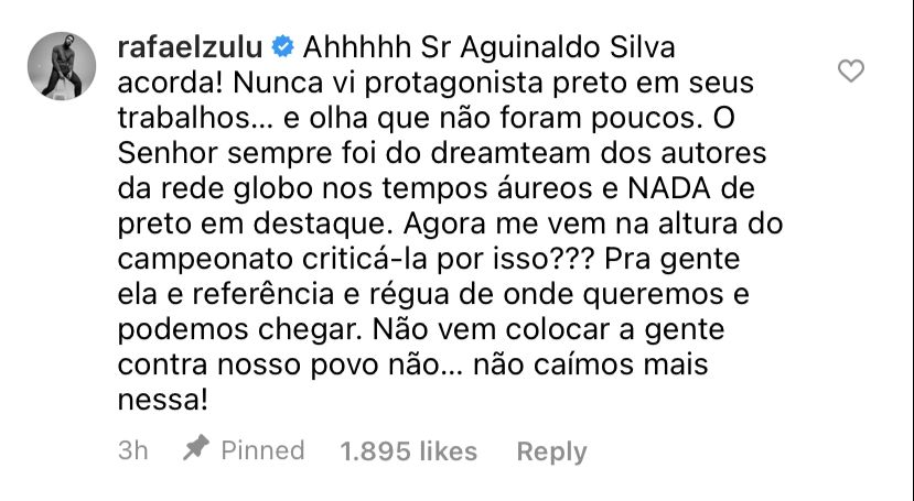 Aguinaldo Silva Beyoncé Rafael Zulu Jéssica Ellen